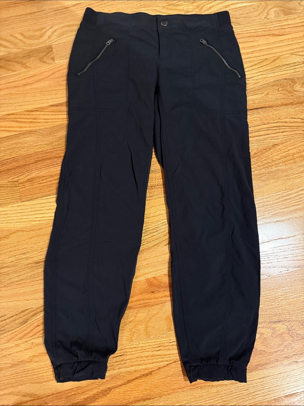 Athleta Black Zip-Pocket Jogger Pants